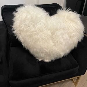 Plush heart pillow